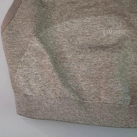 Gymshark Flex Strappy Seamless Women's Grey Sports Bra Adjustable Straps - Picture 4 of 10